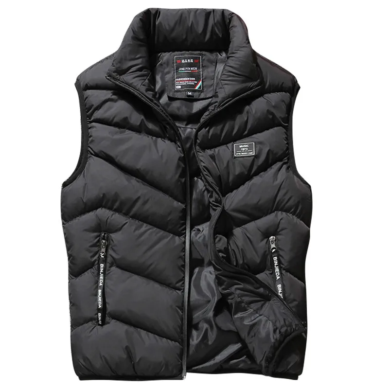 Veste matelassée homme sans manches pour l'automne et l'hiver, épaisse et chaude, taille 4XL