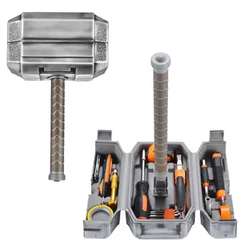 

Buyton Avengers Thor Hammer Tool Set,28-Piece Household Hand Tool Kit -Thor Battle Hammer,Durable, Long Lasting Chrome Tools