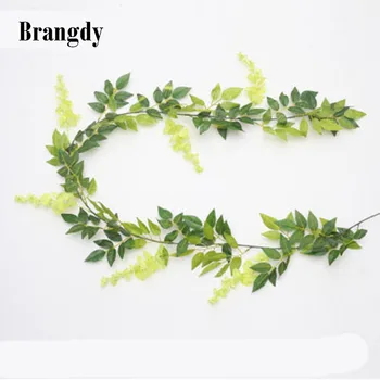 

Silk Wisteria Artificial Flowers Vine Ivy Plant Fake Tree Garland Hanging Flower for Wedding Decor Hotel Home Decorations