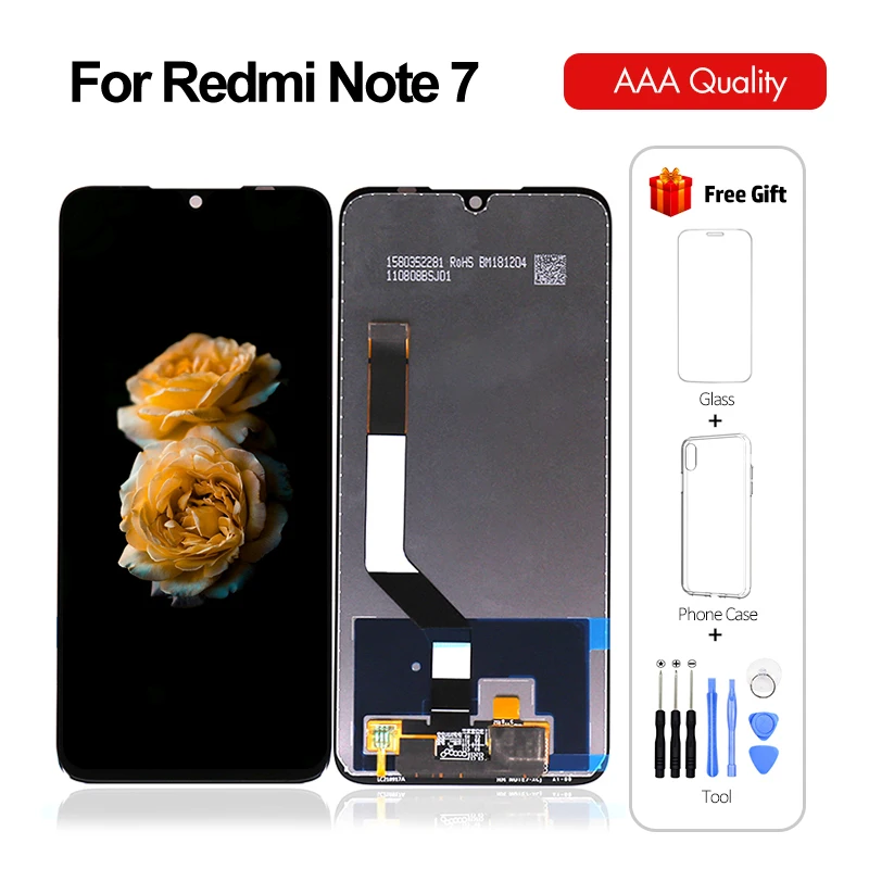 10 шт./лот ЖК-дисплей для Xiaomi Redmi Note 7 ЖК-экран сенсорный дигитайзер Дисплей