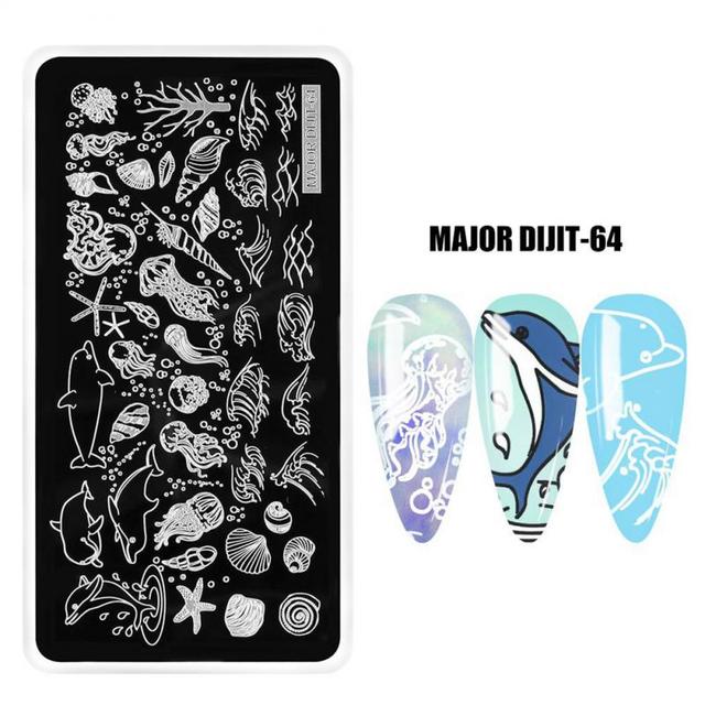 irregular shape Nail Stamping Plates Skull Template Dot Point Image Printing Stencil Nail print template Manicuring Tool