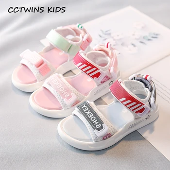 

CCTWINS Kids Shoes 2020 Summer Children Fashion Casual Shoes Baby Girls Brand Beach Sandals Boys Gray Soft Flat 3206025