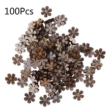 100 шт лазерная резка деревянный цветок украшение деревянный цветок Яйцо Форма Ремесло Свадебный декор Прямая поставка