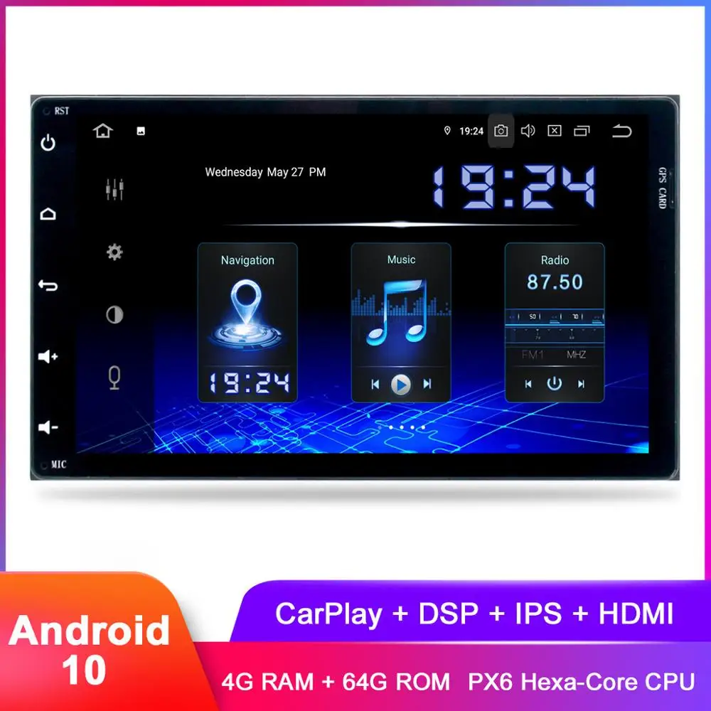 US $377.30 9 IPS Android 10 Car Stereo GPS For Auris Corolla Fortuner Estima innova Sienna 2017 2018 2019 Radio Carplay DSP Audio Video