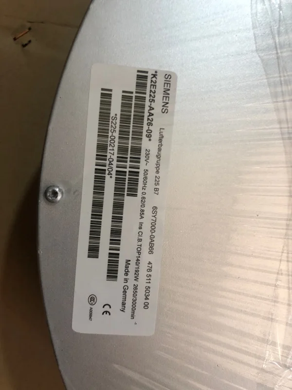 

6SY7000-0AB66 K2E225-AA26-09 230V оригинальный ebapst вентилятор преобразователя в Германии
