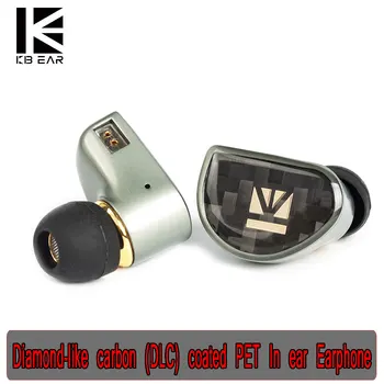 

New KB06 HiFi Earbud Diamond Diamond-like Carbon (DLC) Coated PET In Ear Earphone 0.78 2pin Cable DJ Sports Balanced Headset