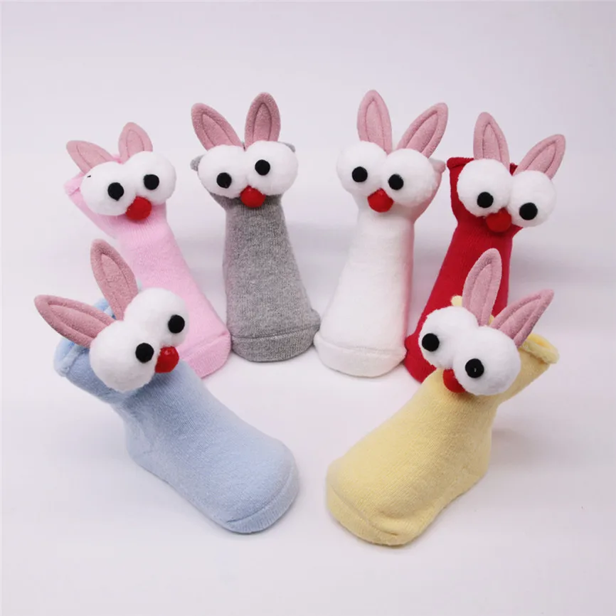 Комплект носков для маленьких девочек модные нескользящие носки-тапочки