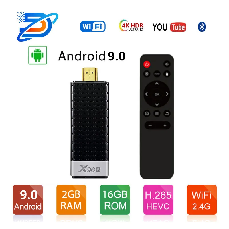  X96s Smart 4K Android 9.0 TV Box Amlogic S905Y2 DDR3 4GB 32GB X96 Mini PC TV Stick 5G WiFi Bluetoot