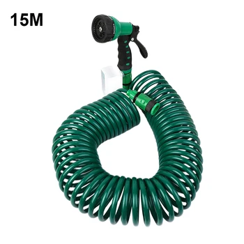 

Patio Showing Trigger Design Garden Spray Watering System Car Wash Hose Anti-slip Greenhouse Yard Handhold Spring Tube Nozzle