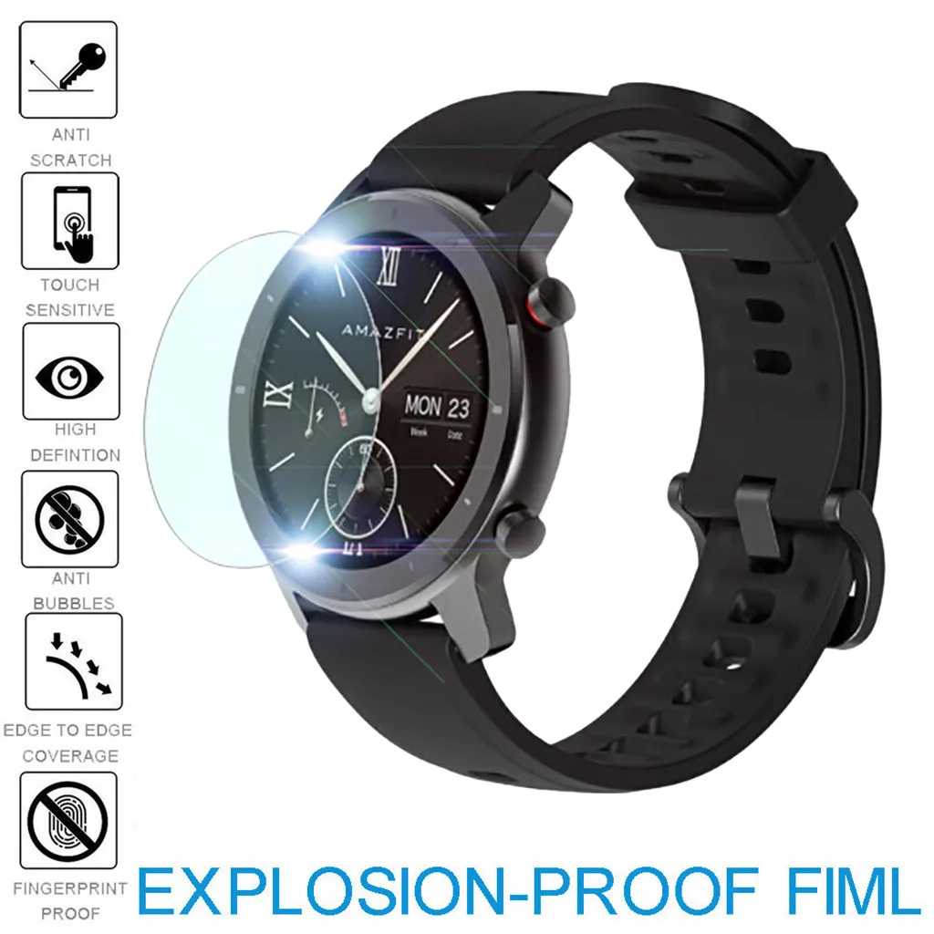 

High Quality HD Smartwatch Screen Protector for Amazfit GTR 42/47mm Smart Watch Anti-explosion Tempered Glass Screen Cover Film