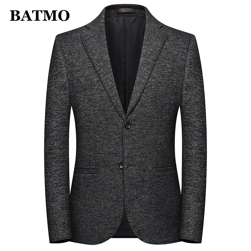 

BATMO 2019 new arrival autumn high quality casual grey blazer men,men's jackets,plus-size M-XXXL 205
