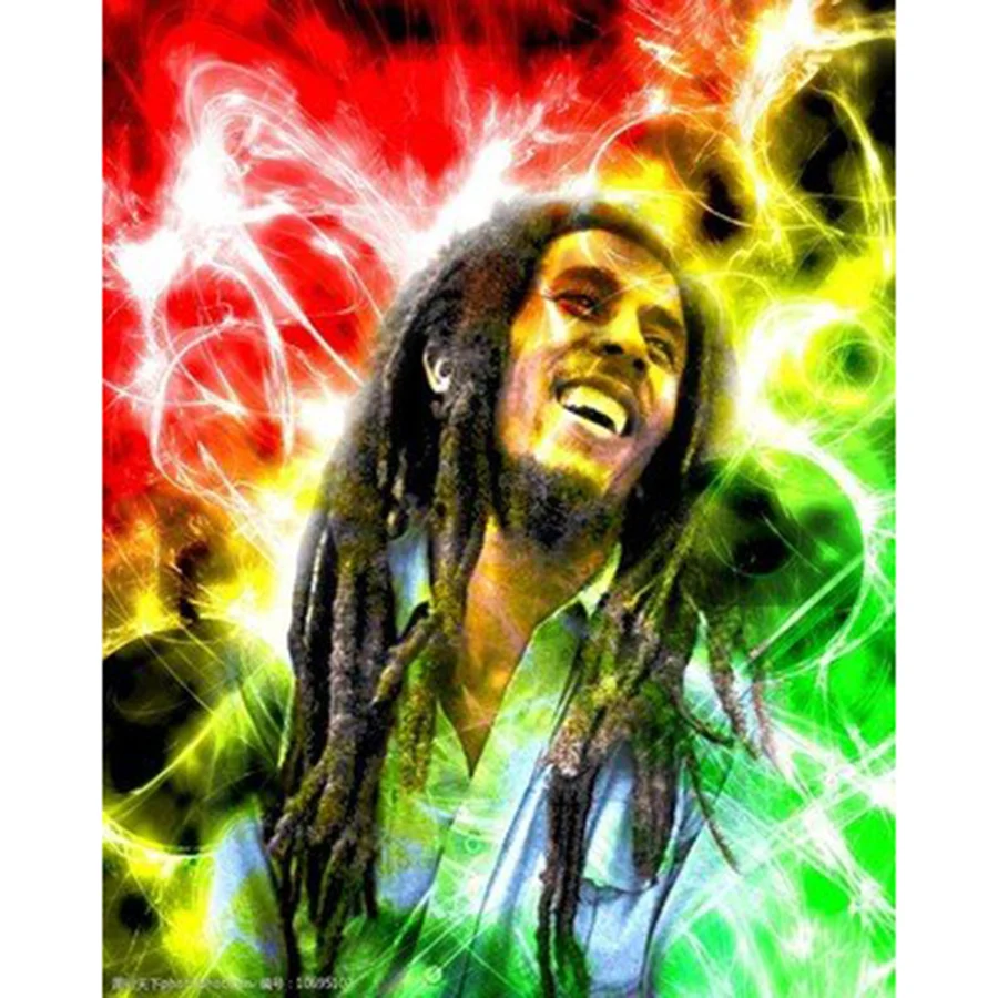 Bob Marley Portrait 5d Diy Diamond Painting Needlework Crafts Full Diamond  Embroidery Icons Color Cross-Stitch Mosaic