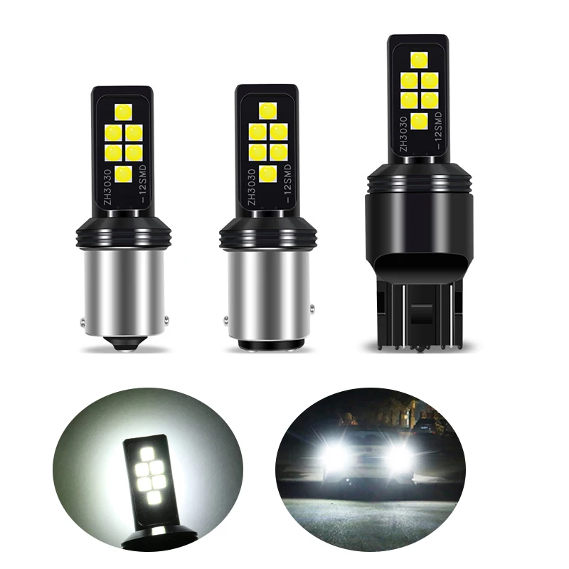 LS светильник 2 шт. BAY15D 1157 белый 1156 BA15S W21W 7440 T20 светодиодный 3030SMD автомобильный