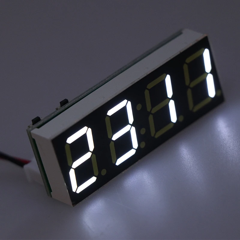 Sidougeri 12V 5-24V Electronic Voltmeter Thermometer Clock for Car Auto LED Monitor Module 