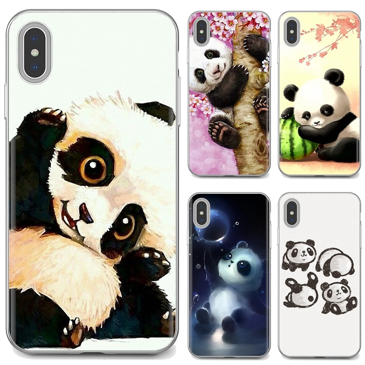 For Xiaomi Redmi Note 10 10s 3S 4 4X 5 6 6A 7 8 8T 7A 9 9T 9s 9C 9A Pro Super Cute Panda Rolling Hipster Silicone Phone Case |