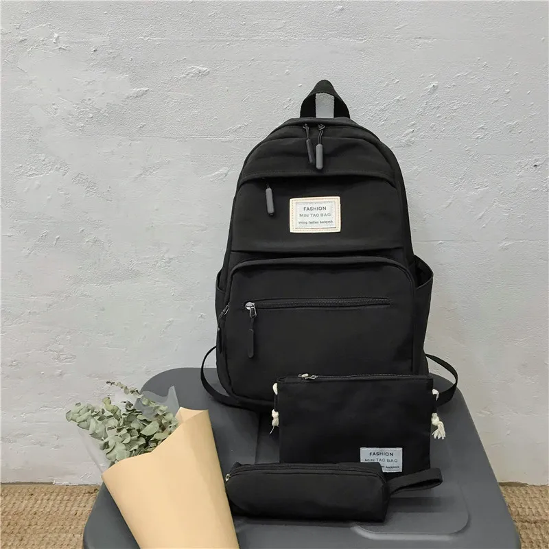 Backpack Laptop School-Bags Mochilas Teenage Travel Girls New Cute for Women Casual 3set