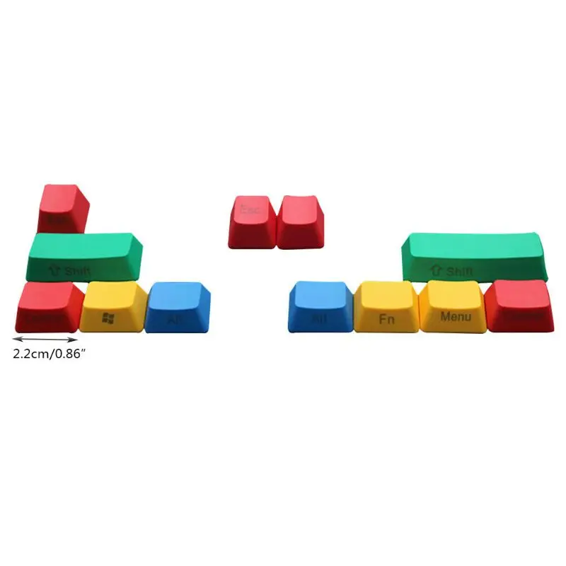 10 шт. PBT сменная механическая клавиатура Keycap RGBY цвет OEM профиль Dyesub Keycaps ALT CTRL SHIFT ESC |