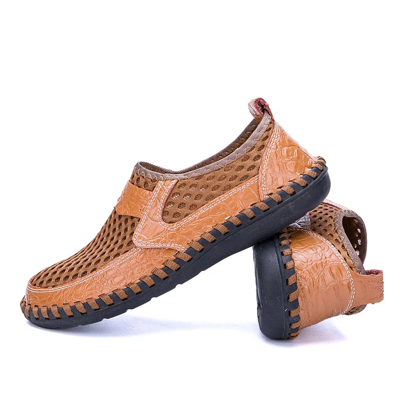 

Big Size men's Sandals Summer Casual Leather Shoes Genuine Leather Sandals men Gladiator men Sandals Outdoor Hiking Shoes