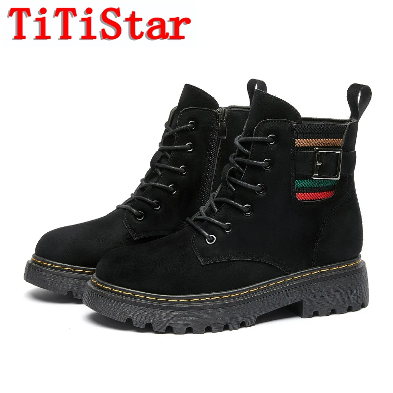 

Autumn and Winter Fleece -Lined High-Top Personality Zipper Fashionable Paragraph Shoes Keep Warm New Vintage Martin Boots