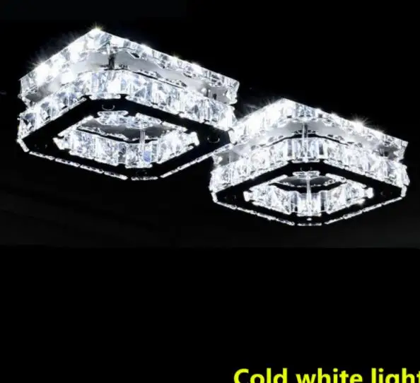 Современные белые Хрустальные потолочные светильники Светодиодный светильник высокой мощности для гостиной Хрустальный потолочный светильник светодиодный светильник Потолочные светильники