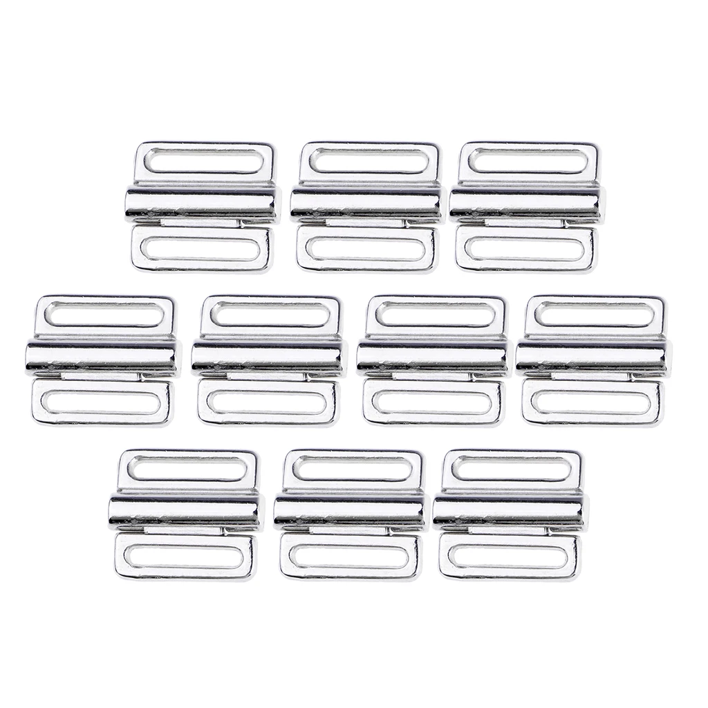 10 Pieces Alloy Bra Bikini Clip Hook Clasps Bra Fasteners Strap for Underwear Accesories