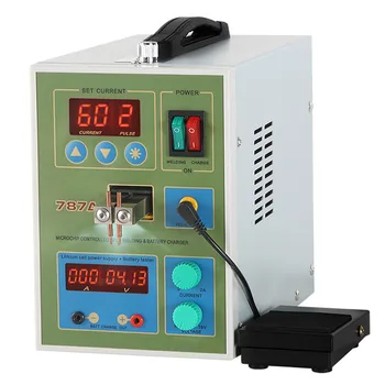 Online 220V ES/US Plug Battery Spot Welder Pulse Welding Machine Adjustable Charger 18650 Lithium-ion Battery Packs For Battery Welding