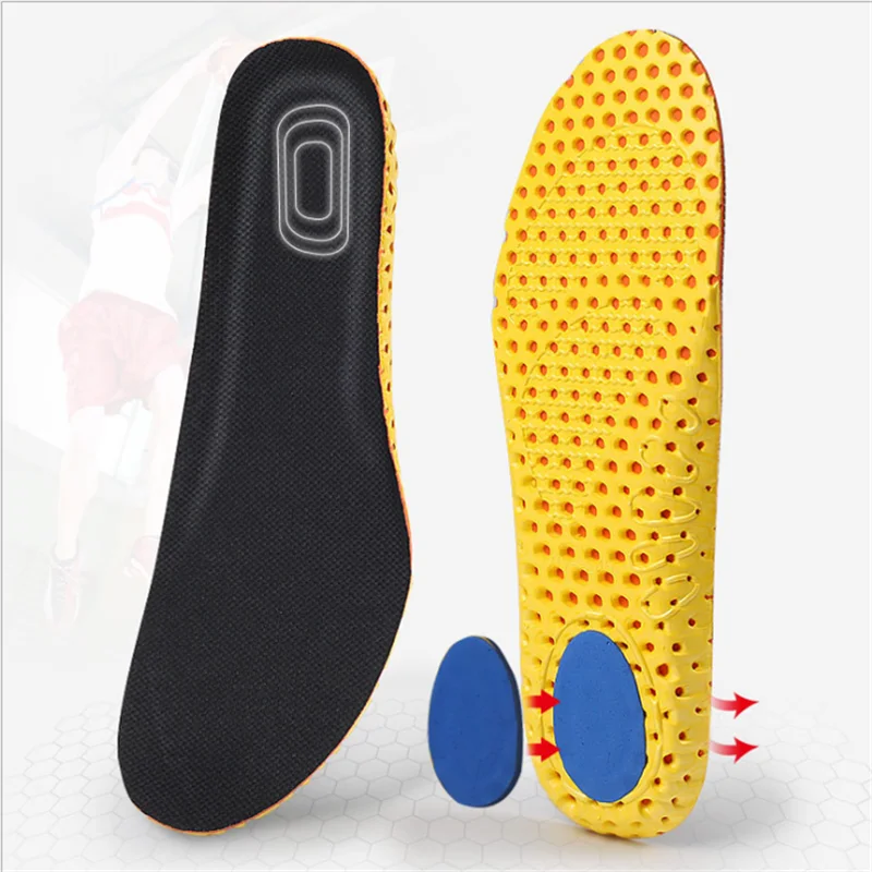 Elastic Shock Absorbing Insoles Breathable Honeycomb Sneaker Inserts Sports Memory Foam Shoe Insole Unisex_voghion.com