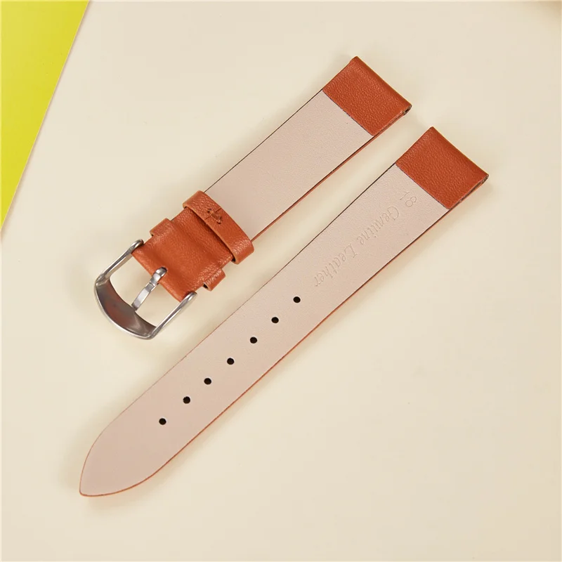 Elegant Women's Soft Calfskin Leather Watch Strap - Thin Fashion Bracelet Wristband