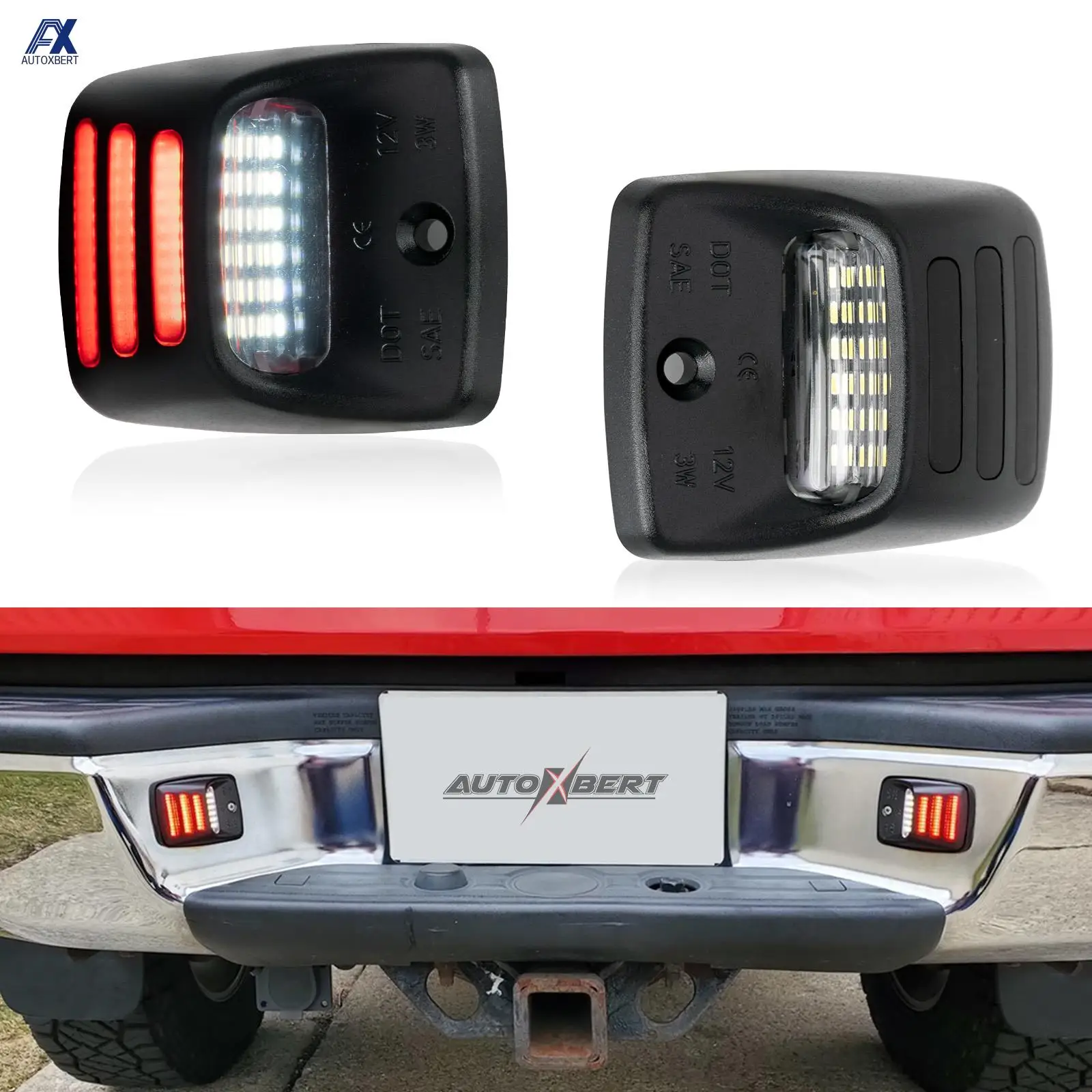 Montaje de luz LED blanca para matrícula de Toyota luz de