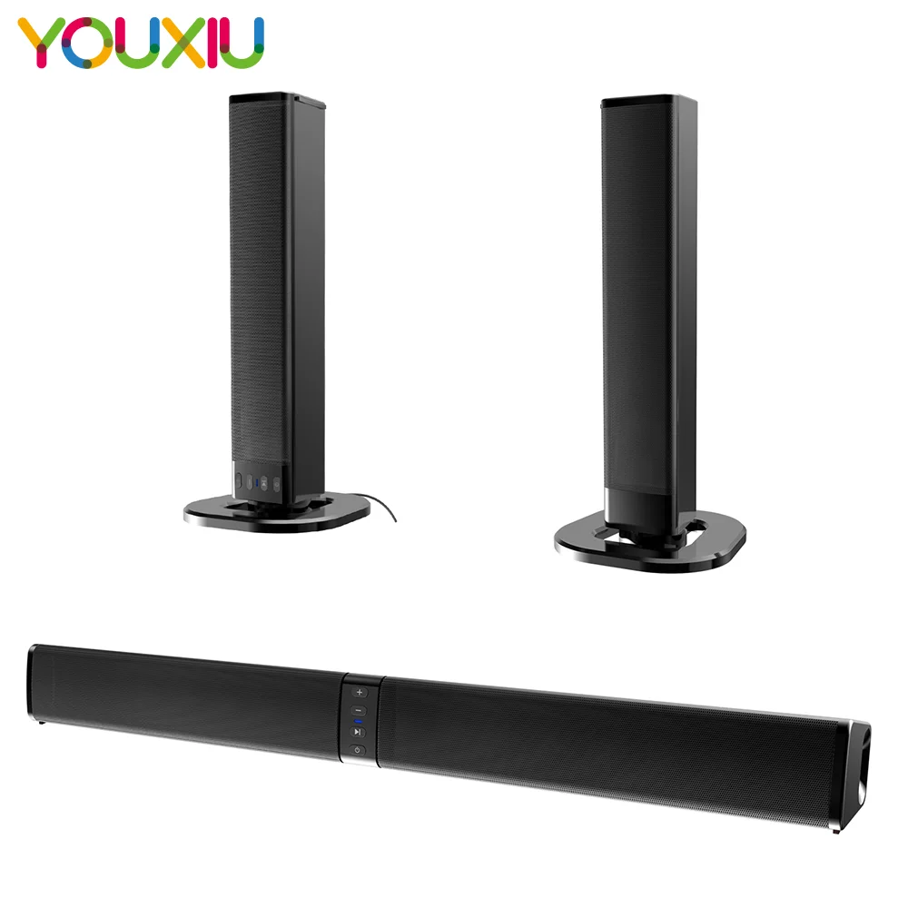 20w Tv Soundbar Separable Bluetooth Speaker With Mic Built In Subwoofer Home Theater 4 0 Channel 3d Surround Sound Column For Pc Portable Speakers Aliexpress