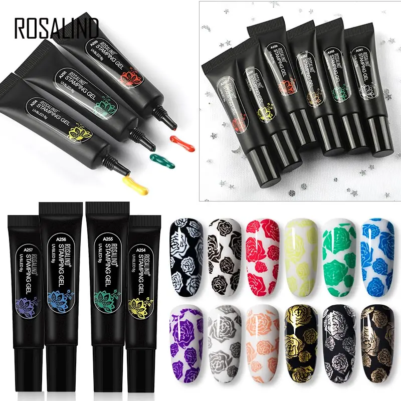 Gel Polish Stamping-Plate Hybrid Nail-Art-Design Varnish Manicure Gel-Lacquer ROSALIND