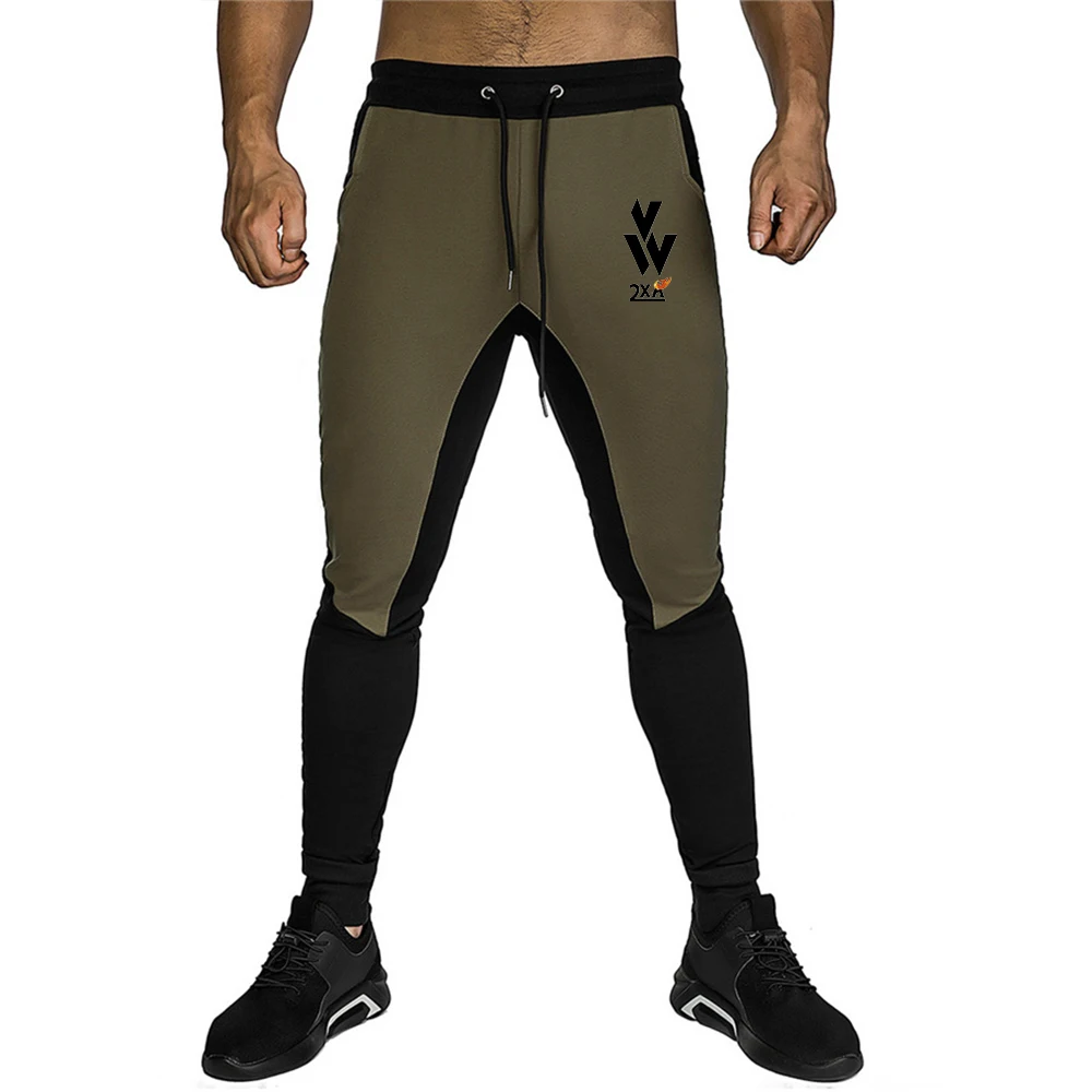 Новинка, весенне-осенние мужские штаны для фитнеса, хлопковые дизайнерские спортивные штаны для бега, профессиональный спортивный костюм для бега, брюки - Цвет: 7