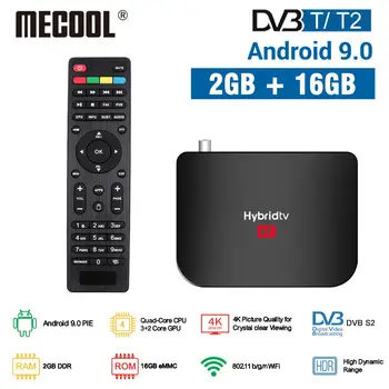

MECOOL M8S Plus DVB T/T2 2GB/16GB Android 9.0 TV Box Amlogic S905X2 4K Smart TV Box H.265 2.4G WiFi Set Top Box