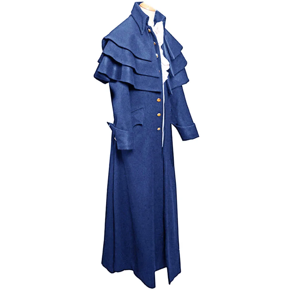Feitong, винтажное готическое платье, форменное пальто, мужская мода, пуговицы, стимпанк, пиджак-фрак, оборки, Тренч, длинное пальто, hombre