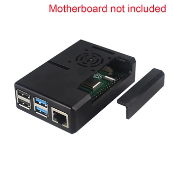 

Demo Board Accessories Compact Interfaces Protective Parts Durable Housing Cover ABS Case With Cooling Fan For Raspberry Pi 4
