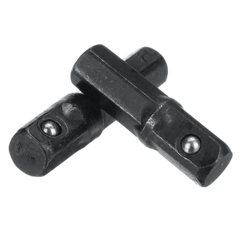 

2Pcs Socket Adapter Set 1/4" Hex Shank to 1/4" Square Drive Impact Socket Bit Adapter 25mm 30mm Long Impact Drill Converter Tool