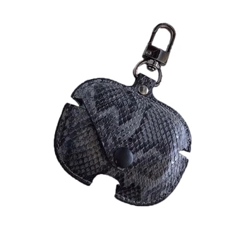 

Earphone Case for Apple Pro Case PU Leather Snake Skin Texture Protective Cover Fundas Box Protective Bags