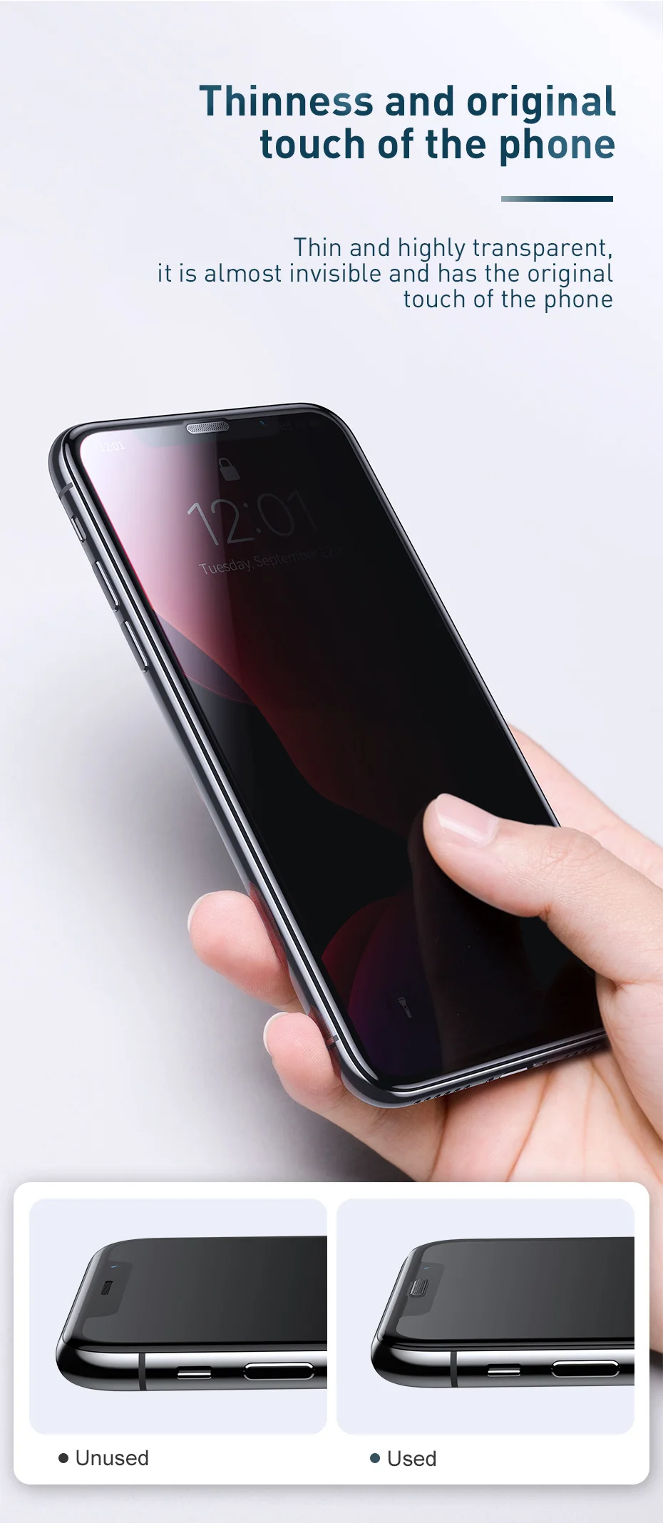 Baseus 2 шт. 0,3 мм Экран протектор Закаленное Стекло для iPhone 11 против подсматривания Защитная крышка Стекло для iPhone 11Pro XI Max
