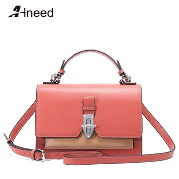 

ALNEED Flap Designer Bags for Women 2019 Genuine Leather Handbag Ladies Small Shoulder Bag Panell Crossbody Casual Clutch Purse