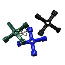 Clé dynamométrique triangulaire universelle multifonction, 4 voies, pour plombier, compteurs de gaz, d'électricité, radiateurs
