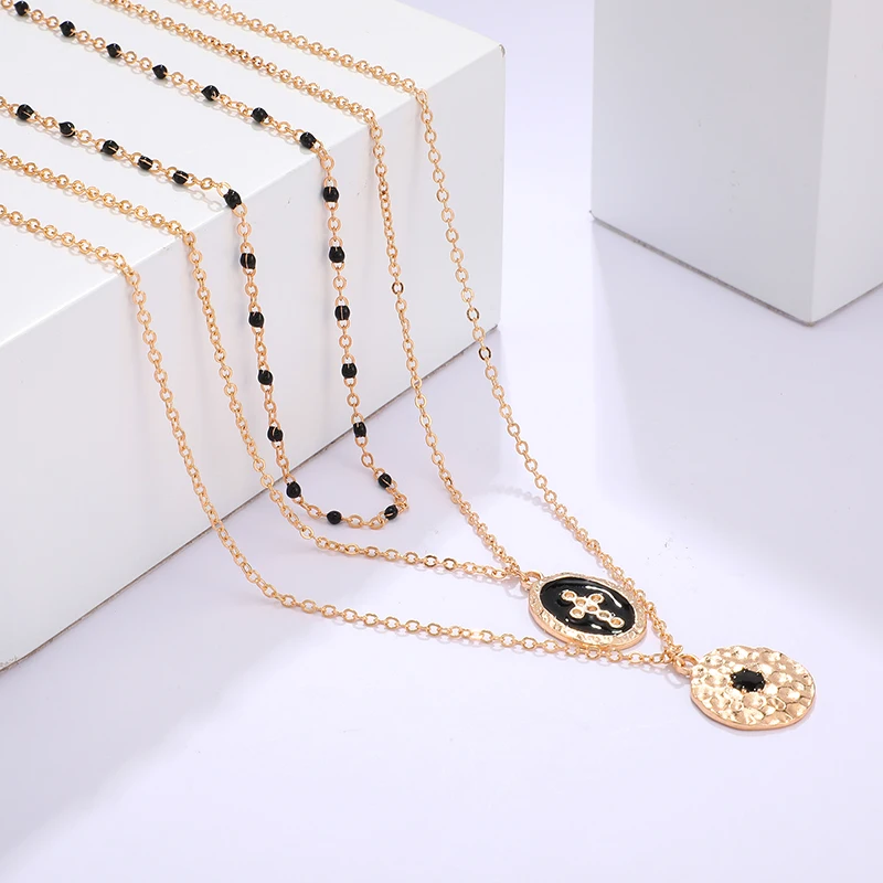 Tocona Charms Cross Moon Necklace Pendant Natural Crystal Stone Bohemian Shell Pineapple Heart Star Chain Chocker Women Jewelry - Image 4