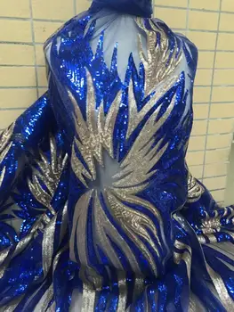 

sparkly sequins net lace fabric hot sale JIANXI.C-208801 african sequins lace fabric for nice dress