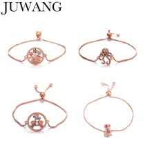 Трендовые мульти AAA Cybic циркония кошка собака Черепаха Морская черепаха Осьминог регулируемые браслеты с шармами цепь розовое золото цвет женские ювелирные изделия