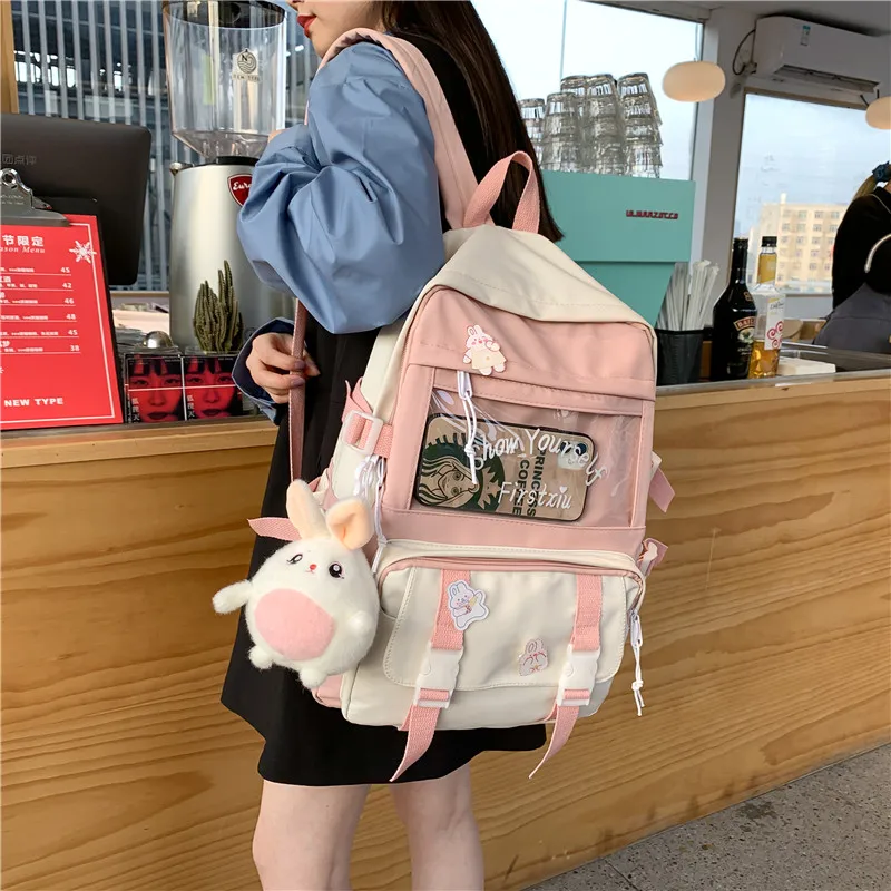 Kawaii Korea Style Pastel Canvas Backpack - Limited Edition