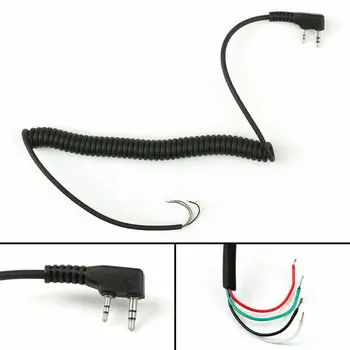 

New 2 Pin 4-Wire Speaker Mic Cable for Baofeng UV5R/Kenwood TK370/Linton YTY Walkie Talkie For North Peak