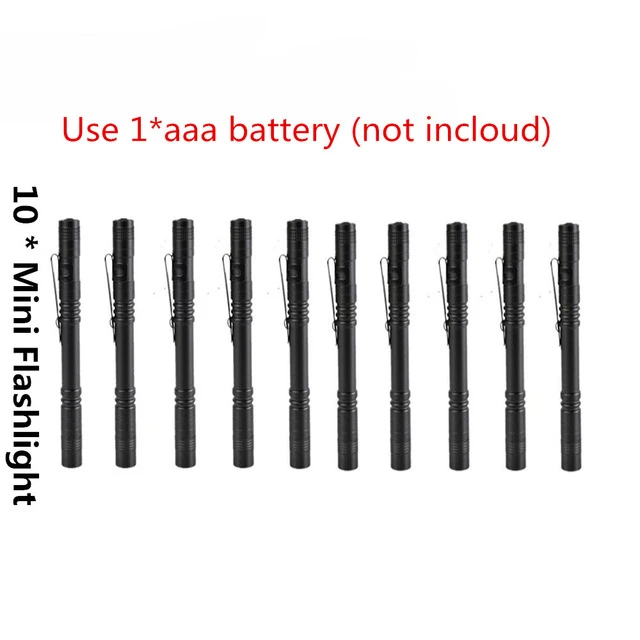 317-10pcs 10 шт. мини портативный маленький держатель светодиодный фонарик для ночной ходьбы освещение обслуживание работы факел алюминиевый сплав - Испускаемый цвет: 317-10pcs