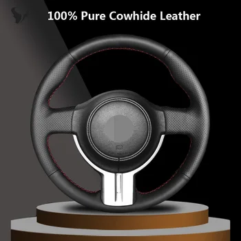 

Hand-stitched Black Genuine Leather Steering Wheel Cover for Toyota 86 2012 2013 2014 2015 Subaru BRZ 2012 2013 2014 2015
