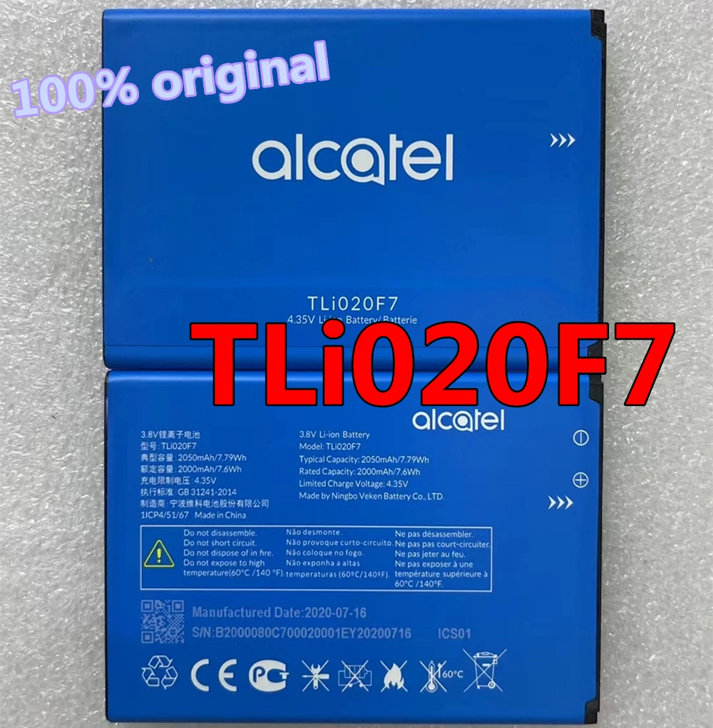Batteria Originale Tli020F7 Per Alcatel Pixi 4 (5) 5.0 5045D Pop 2 5042D C7 7040 7040D 7041 7041D J720 J720T J726T J726T-So2