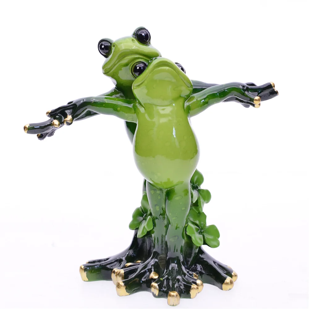 Nordic Home Room Decoration Accessories MYBLUE Kawaii Garden Animal Resin Couple Lovers Frog Wedding Figurine Miniatures Gift