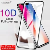 10D Schutz Glas für IPhone 6 6S 7 8 plus X XS 12 mini 11 pro MAX glas auf iphone 7 8 XR XS X 11 12 Pro MAX screen protector